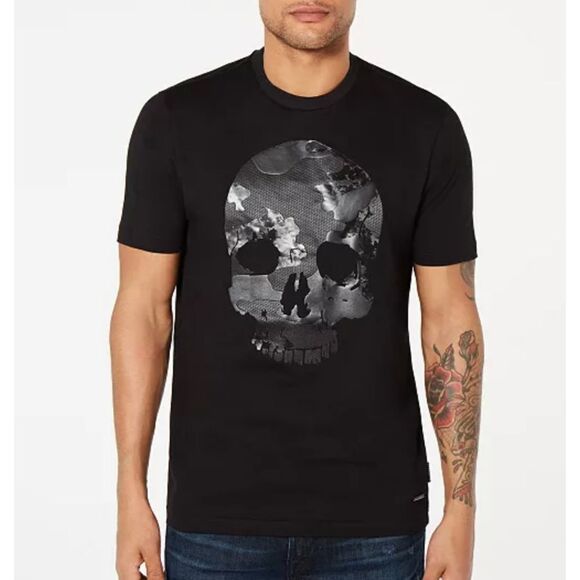 Sean John Black Crewneck Skull Tee size Large - Picture 1 of 5